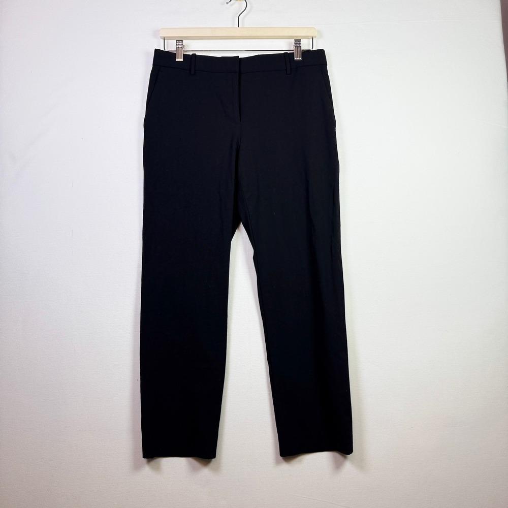 THEORY Black Treeca 2 Classic Suit Virgin Wool Blend Trousers Size 6